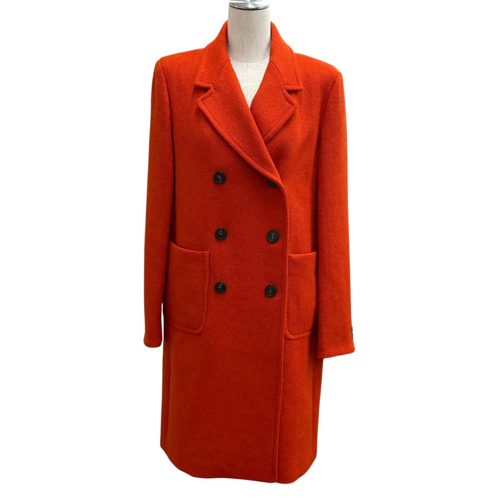 極美品★WEEKEND MaxMara ウィークエンドマックスマーラ 501616136 ウール100％ ハリスツイード ダブルブレスト コート 40 正規品 35,100円