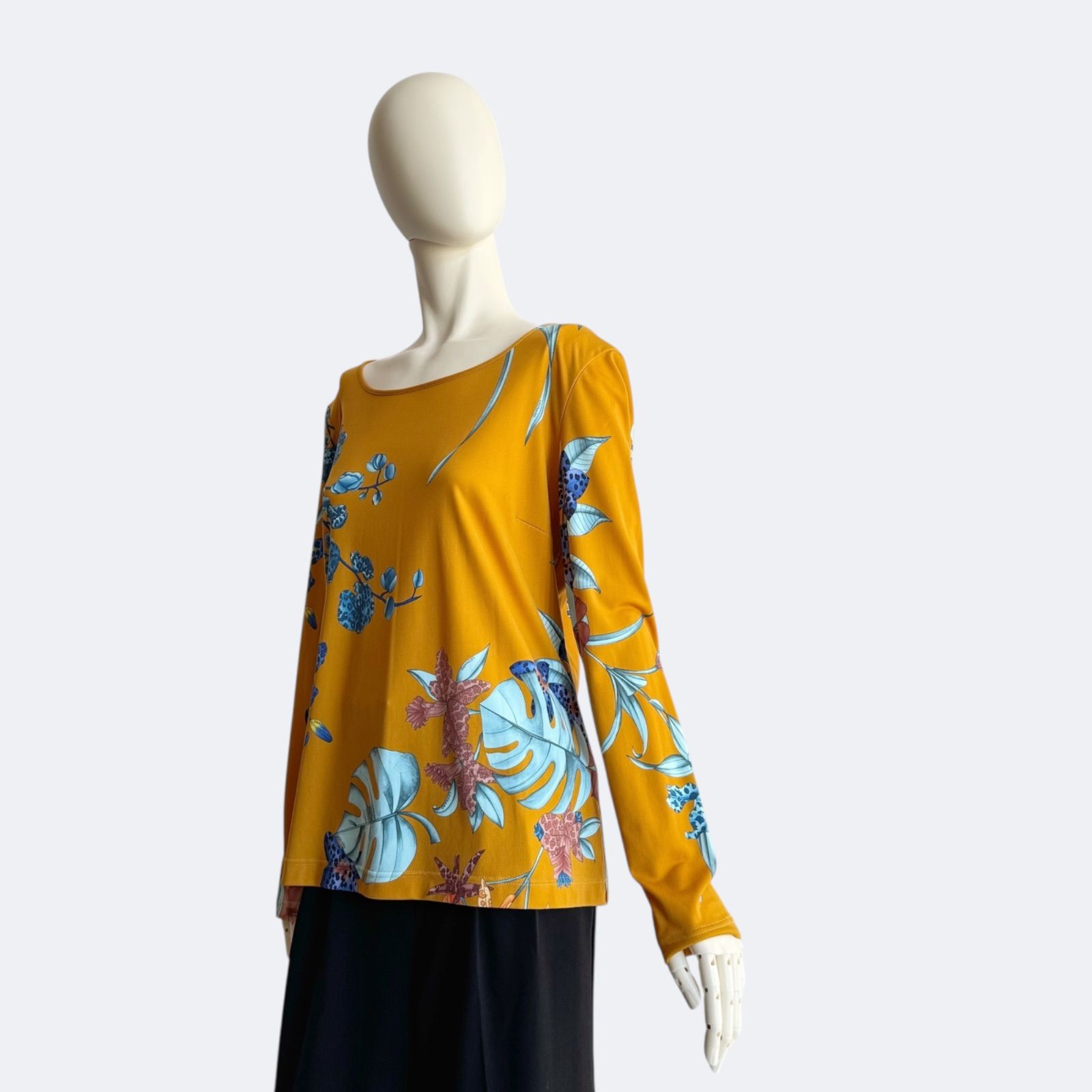 LEONARD PARIS レオナール 花柄 カットソー トップス 長袖 レディース