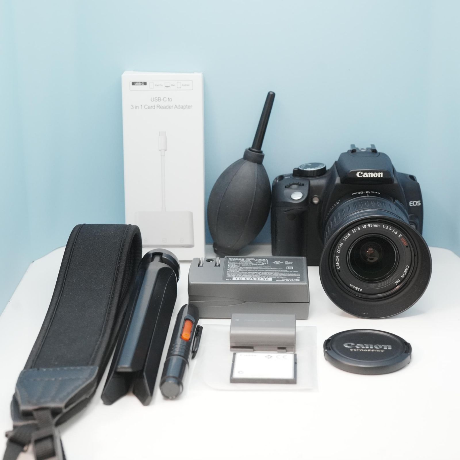 Canon EOS kiss Digital N 一眼レフ スマホ転送OK フルセット a6866