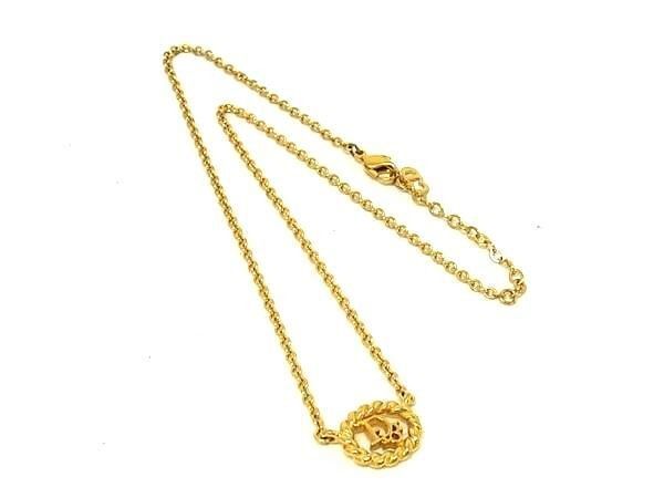 ChristianDior ディオール ネックレス CDロゴ ゴールド系 メタル レディース 美品