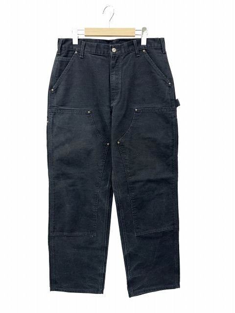 カーハート carhartt 2007 USA製 Double Knee Painter Pants ダブルニー ペインター パンツ W33 L32 黒 ブラック ブランド古着ベクトル 中古260629