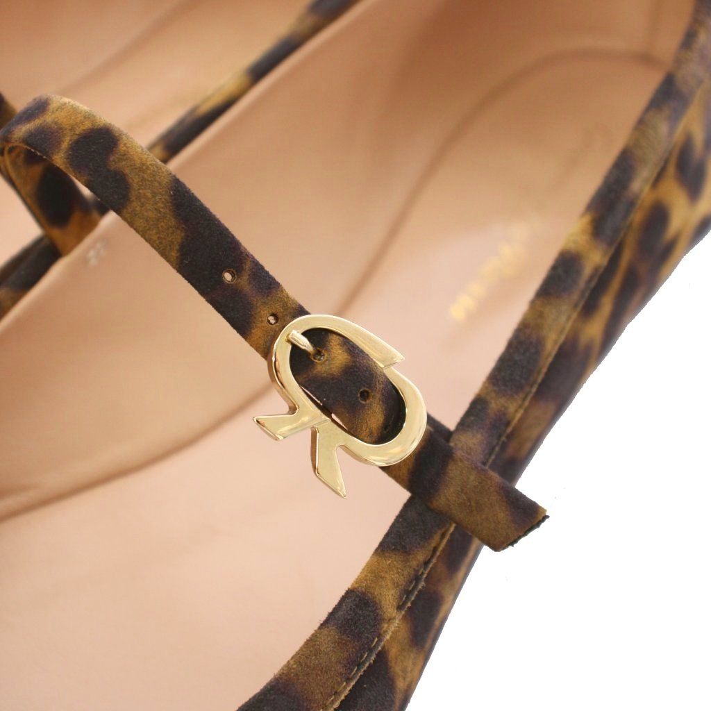 ジャンヴィトロッシ Gianvito Rossi CARLA LEOPARD バレエシューズ