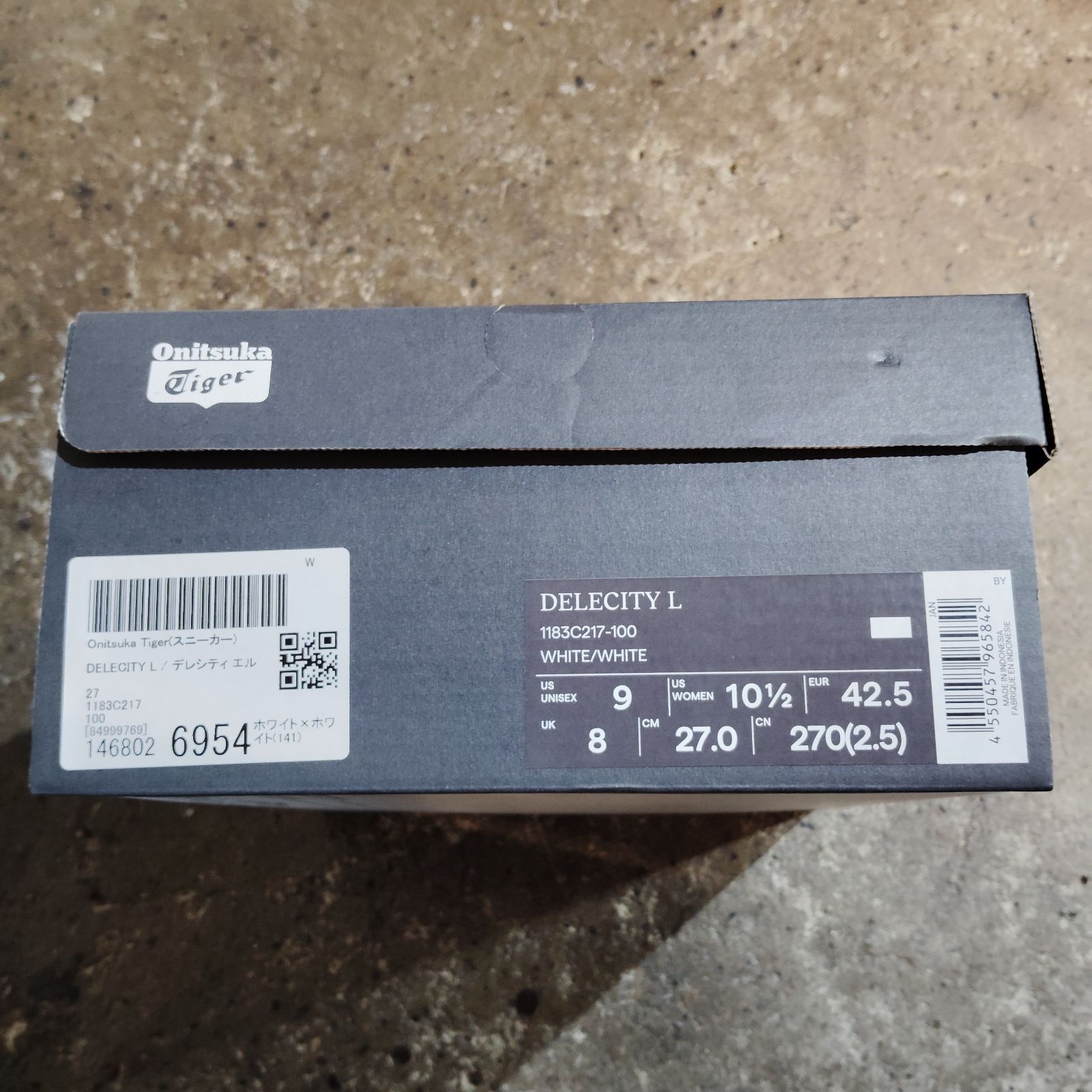 Onitsuka Tiger DELECITY L 箱付き ホワイト 27cm スニーカー オニツカ