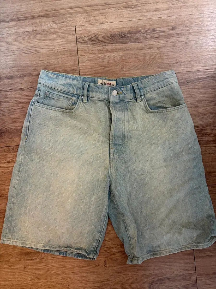 32 ステューシー BIG オール ショーツ ウォッシュド ライト Indigo
