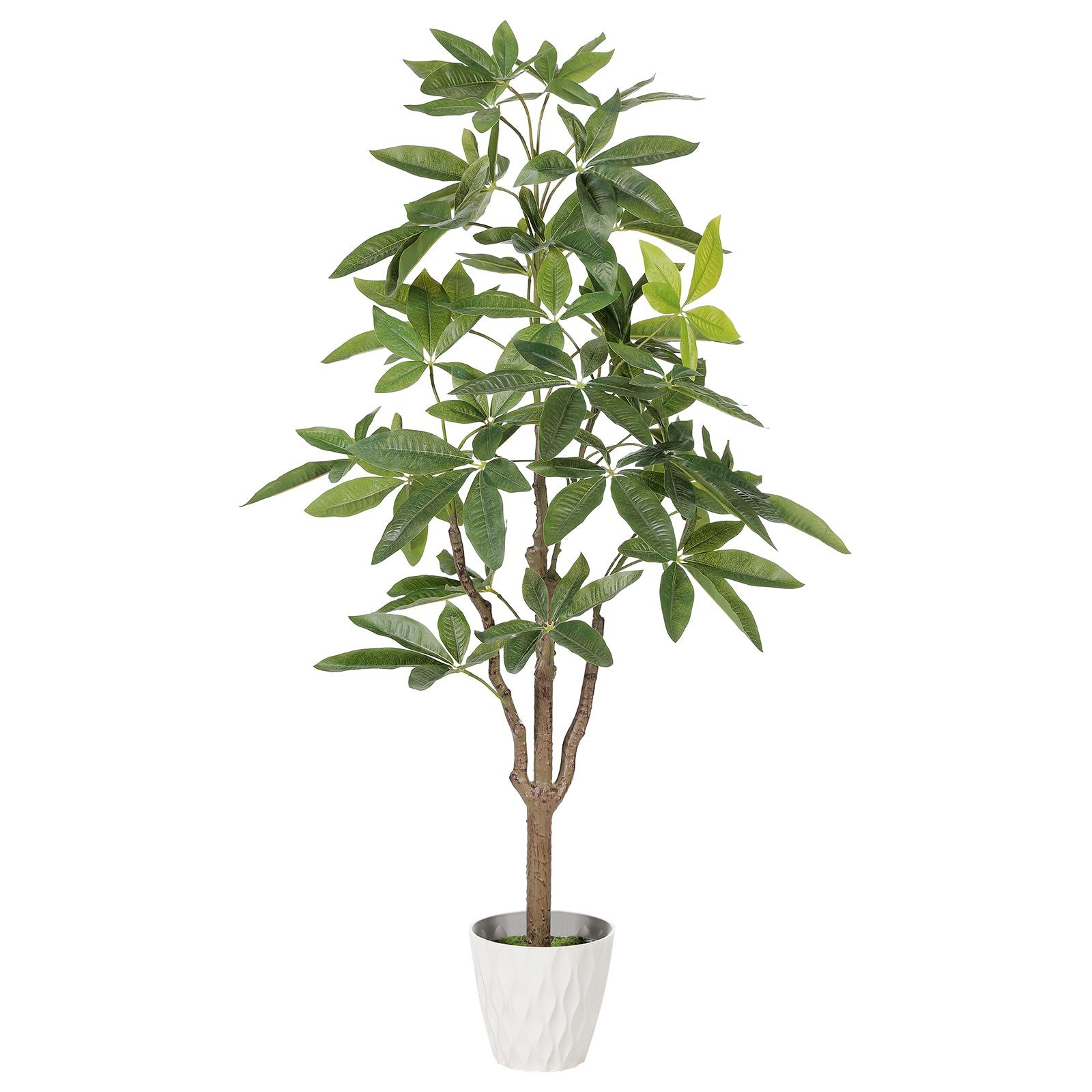LYERSE パキラ フェイクグリーン 発財樹 多幸の木 115cm 本物そっくり 人工観葉植物 光触媒 鉢植え 室内 インテリア リビング オフィス 玄関 ロビー 贈り物 水やり不要ｍａ