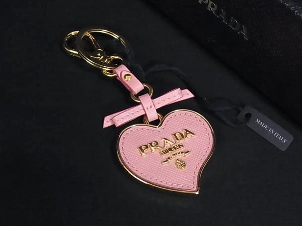 □新品同様□ PRADA プラダ サフィアーノレザー ハート リボン