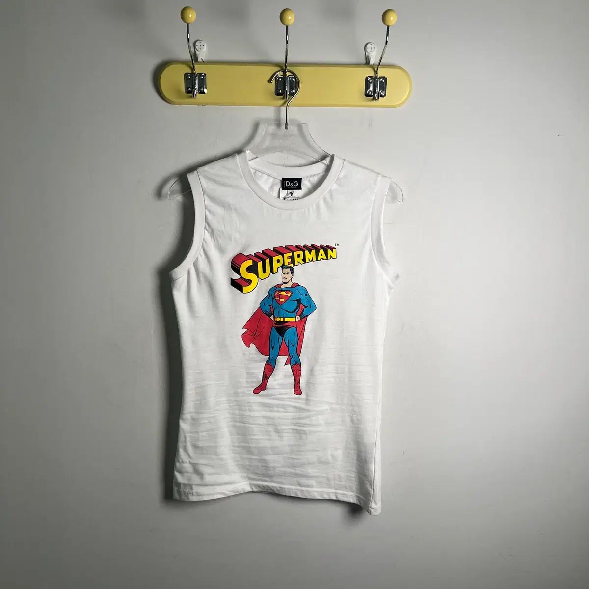 05SS Dolce&Gabbana ドルチェ＆ガッバーナ ヴィンテージ SUPER MAN スーパーマン グラフィック タンクトップ M