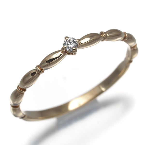ジュピター リング ダイヤ ダイヤモンド 0.03ct 一粒 13号 K10YG