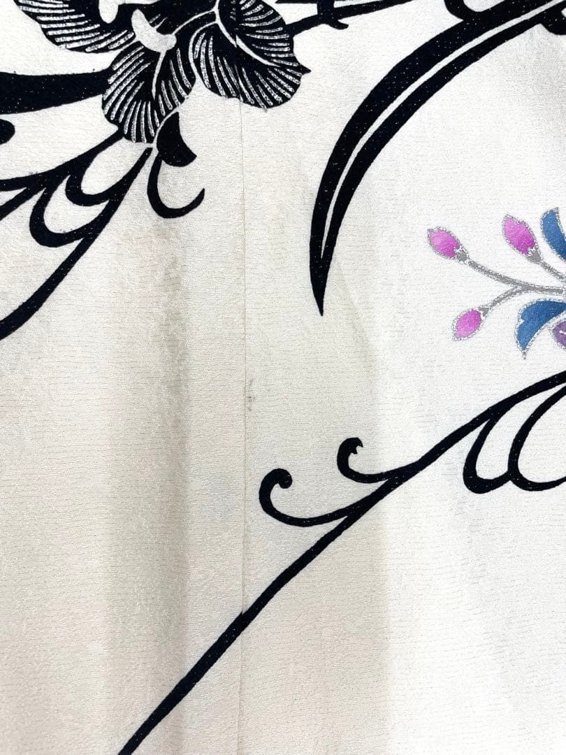 振袖 銀彩 ラメ刺繍 ストーン 紋意匠 身丈173cm MO3849 - メルカリ