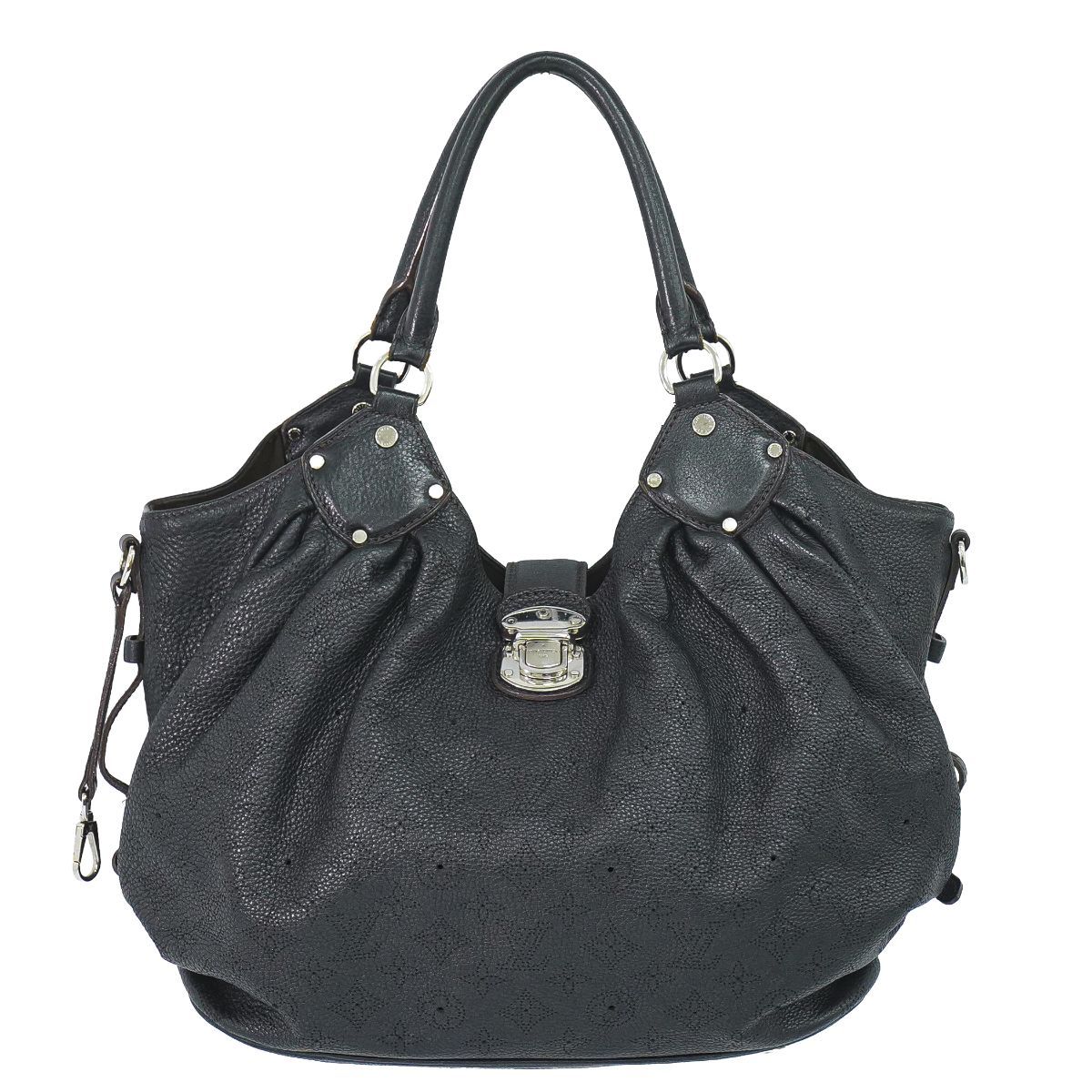本物 ルイヴィトン LOUIS VUITTON LV マヒナ ネオL マヒナ レザー ショルダーバッグ ノワール ブラック M94282 Mahina ビトン バッグ 中古・
