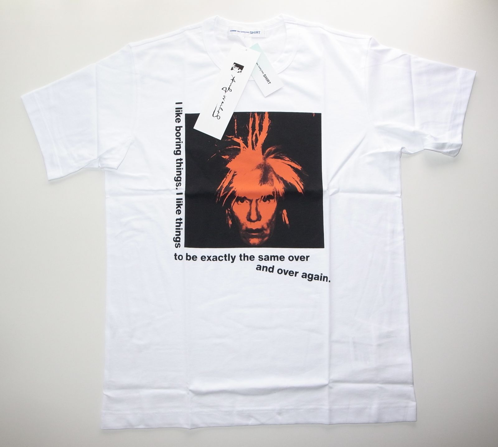 commme des garscons shirt コムデギャルソン Tシャツ sizeL アンディ・ウォーホル