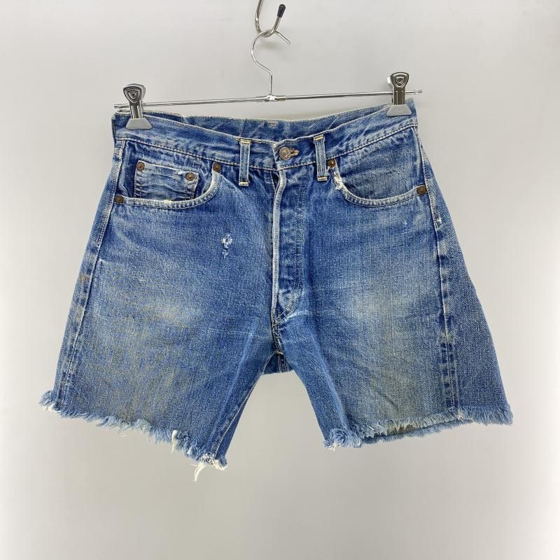 【中古】50-60s LEVI'S 501XX デニムパンツ インディゴ ※カットオフ パッチあり におい リーバイス[24]