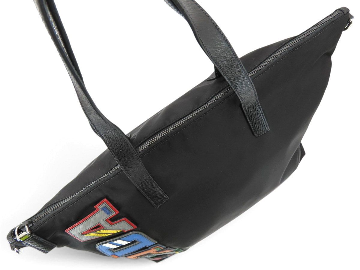 美品】プラダ PRADA ナイロン キャラクター サフィアーノ 2WAY トート