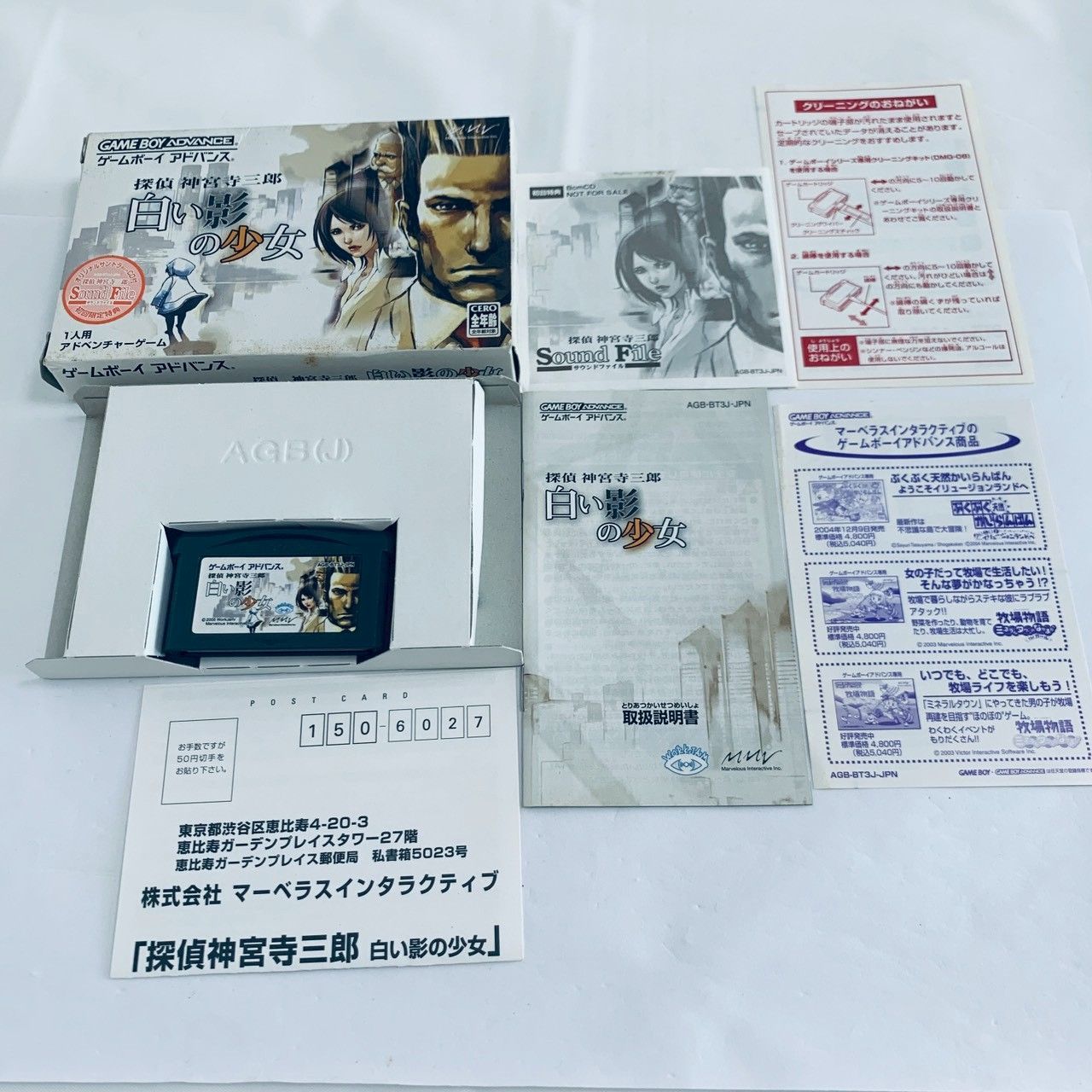 GBA ゲームボーイアドバンス 探偵 神宮寺三郎 白い影の少女 ソフト箱説 