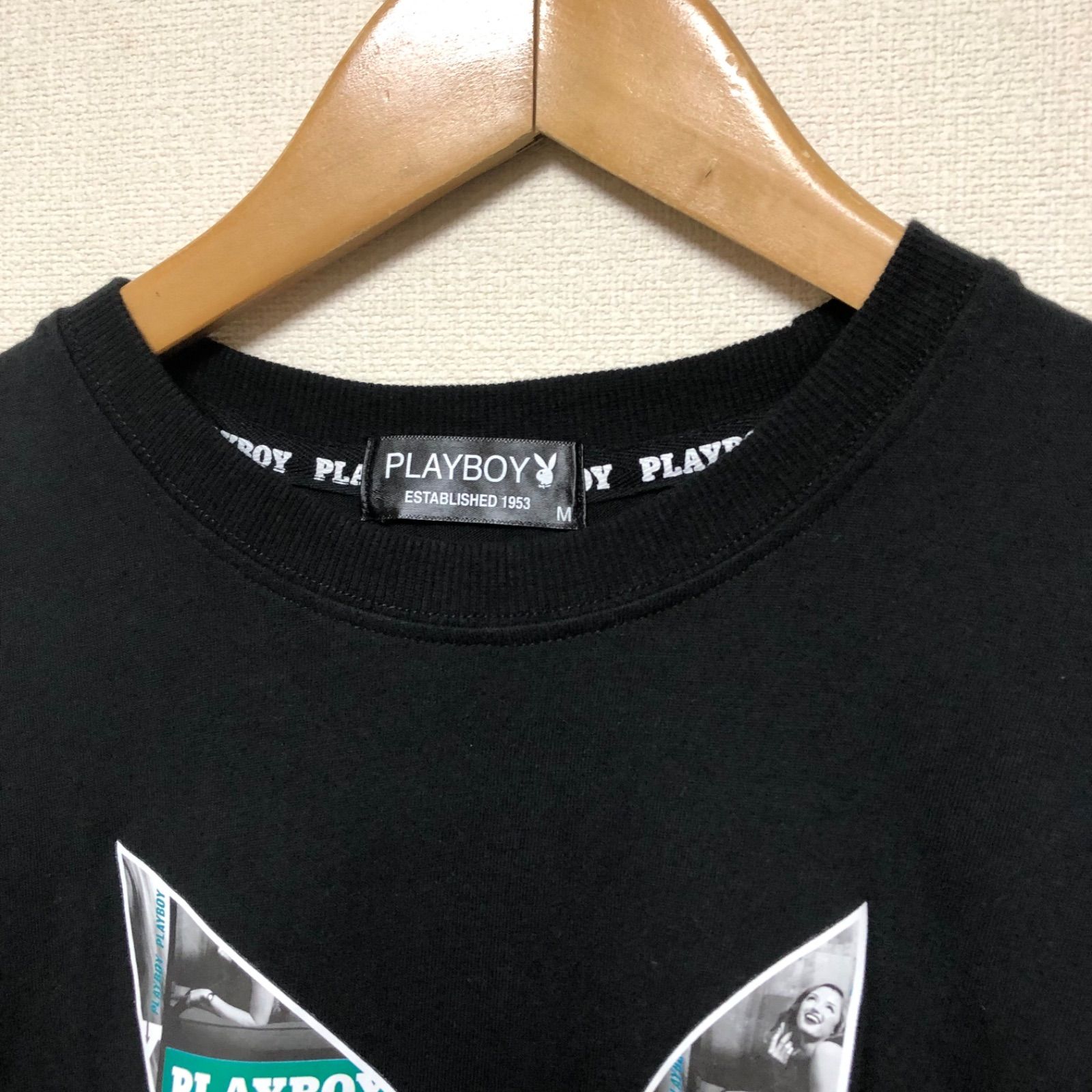 PLAYBOY プレイボーイ メンズM 半袖Tシャツ トップス BIGプリント