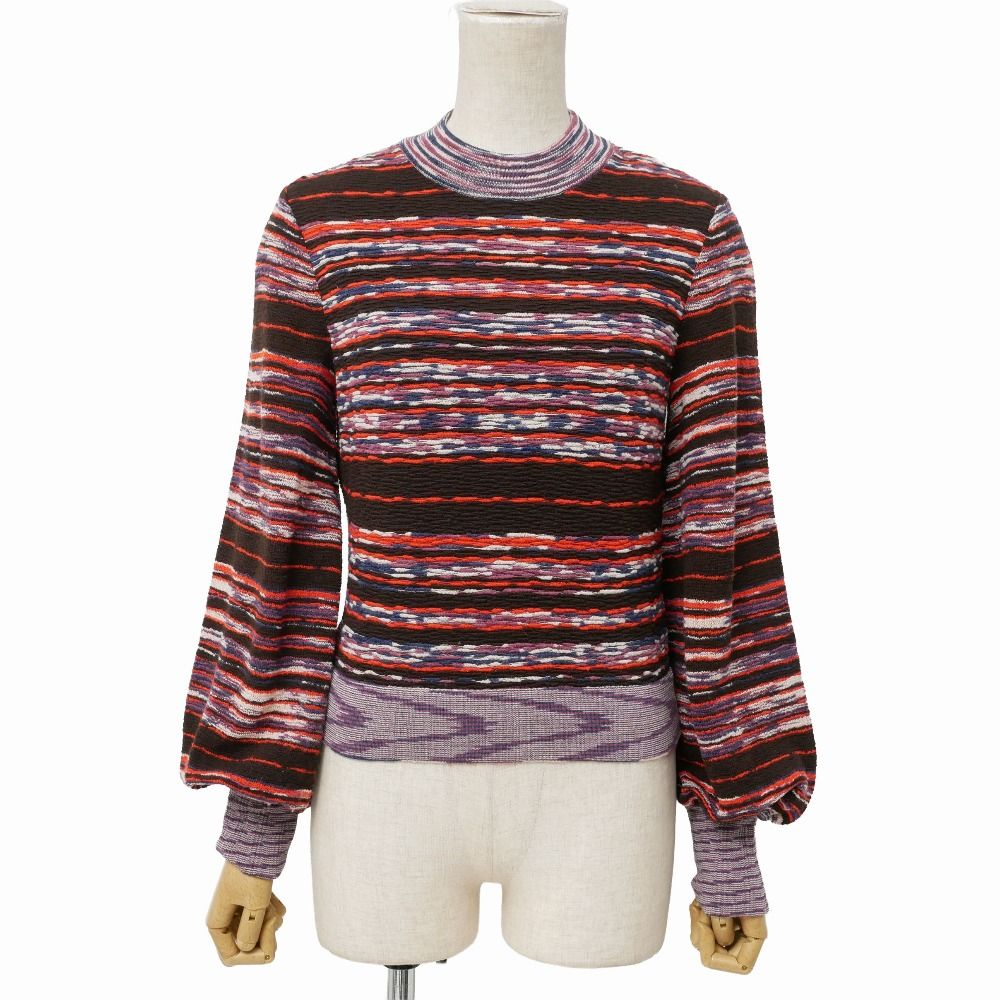 ■美品■Missoni ミッソーニ ニット サイズ40 クロップド セーター バルーンスリーブ ブランド古着【中古】20260629/RA9988