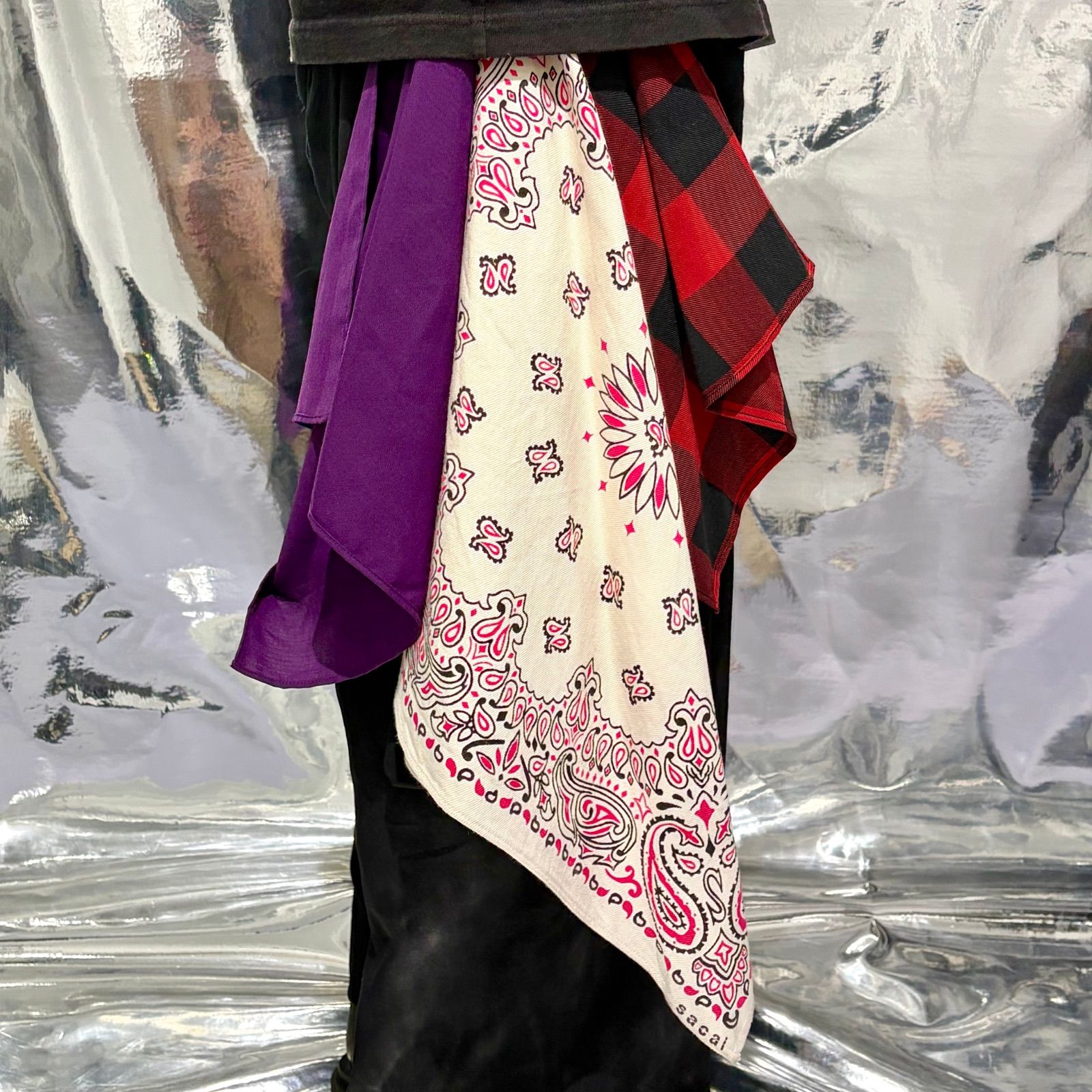 Sacai バンダナスカーフ3種 sacai バンダナ スカーフセット サカイ - メルカリ