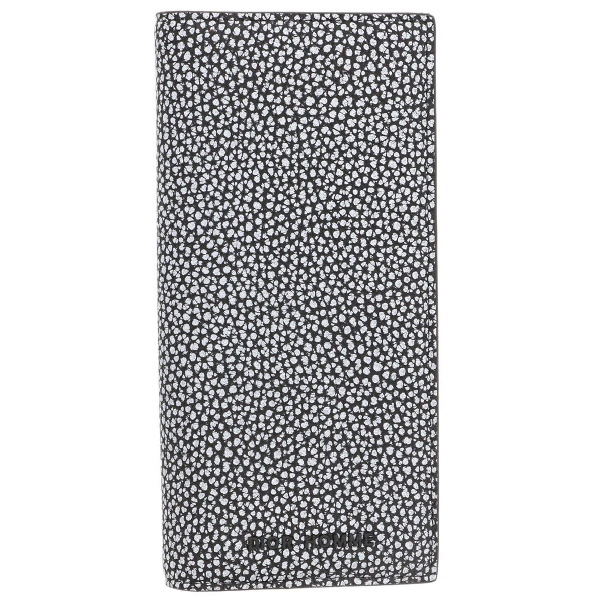 DIOR HOMME ディオール・オム レザー ロングウォレット 長財布 メンズ レザー ブラック 中古