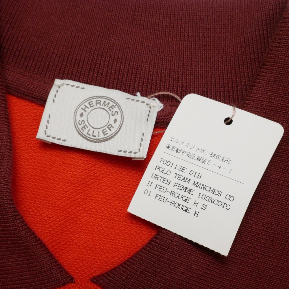 □未使用品□HERMES エルメス POLO TEAM MANCHES ポロシャツ サイズS