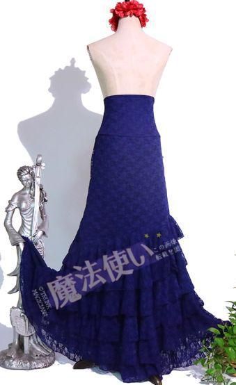 フラメンコ衣装 スカートレース ボリューム 色変更可 オーダーメイド