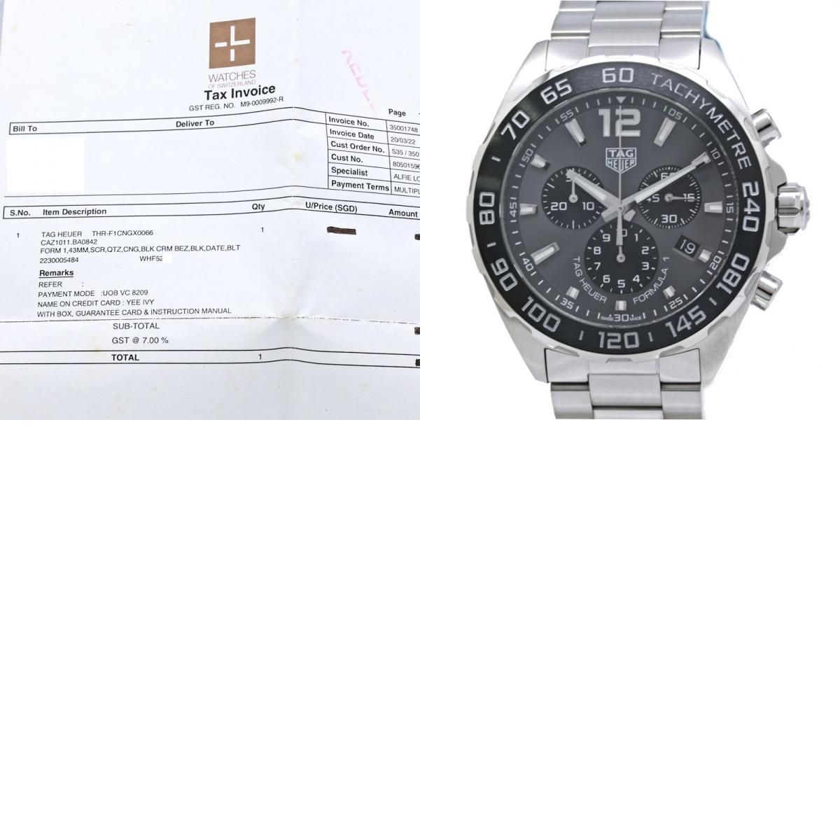 TAG HEUER タグホイヤー フォーミュラ1 クロノグラフ CAZ1011.BA0842