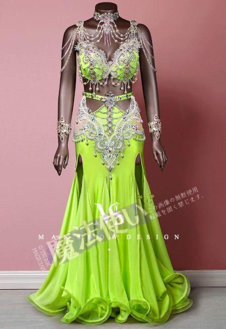 ベリーダンス衣装 セットアップ ブラスカート色変更可 豪華 オーダーメイド CWF629P026