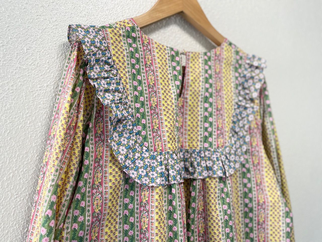 Dot＆Stripes CHILD WOMAN リバティプリント パッチワークブラウス