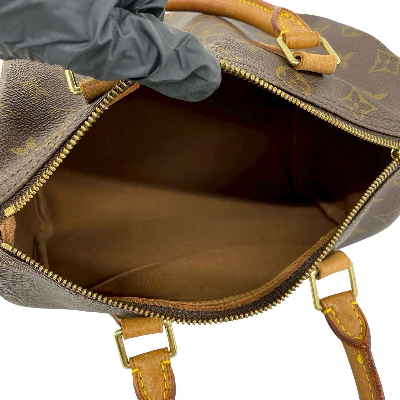 極 美品 LOUIS VUITTON ルイヴィトン スピーディ 25 モノグラム レザー