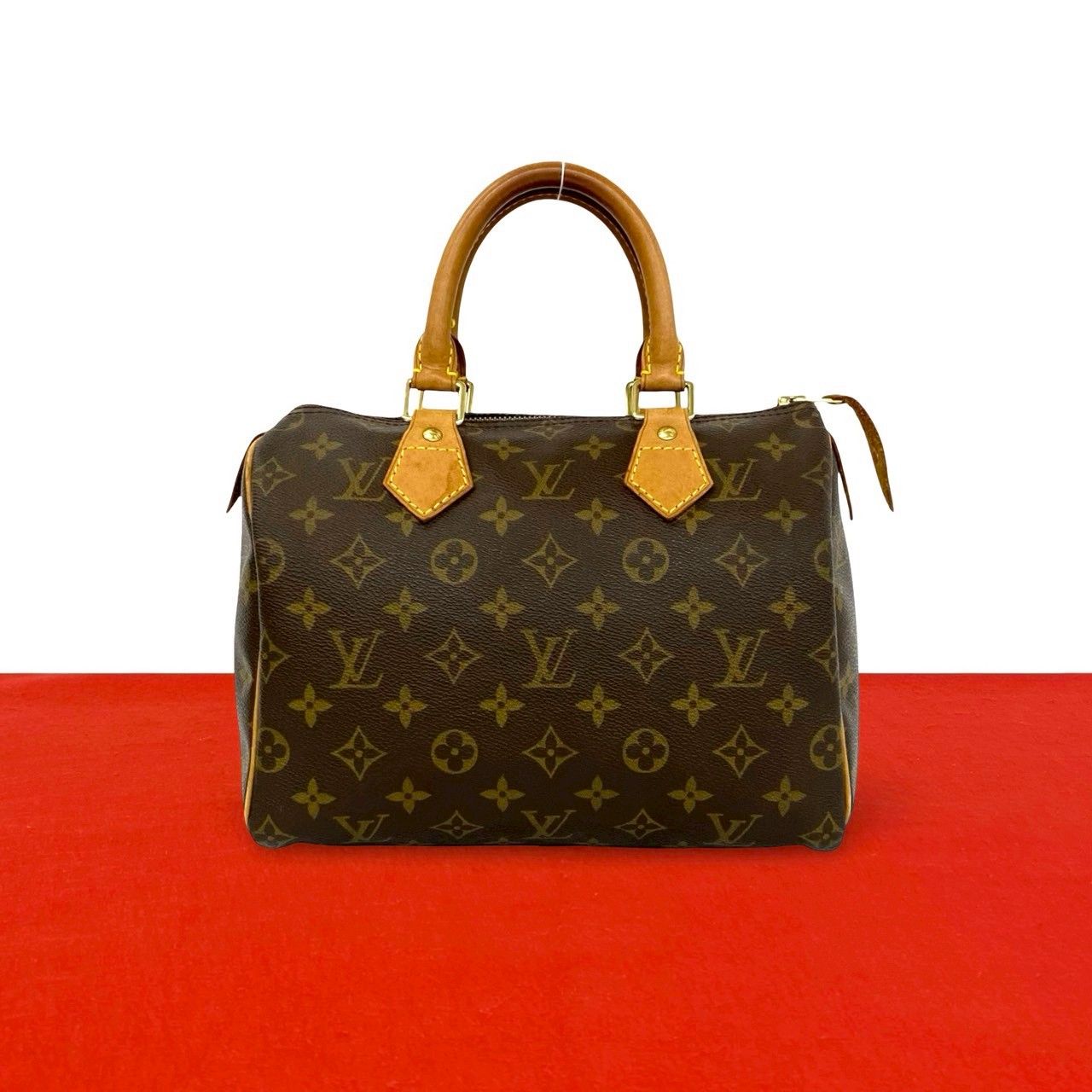 極 美品 LOUIS VUITTON ルイヴィトン スピーディ 25 モノグラム レザー