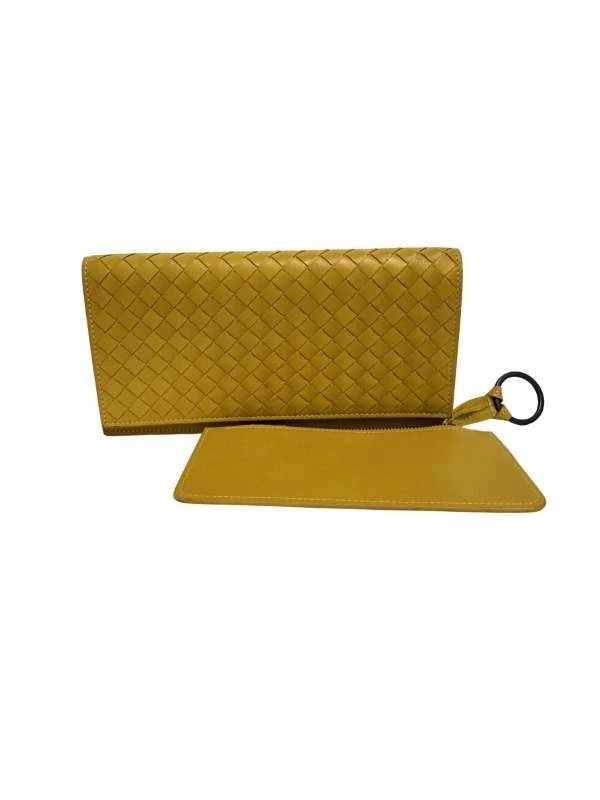 BOTTEGA VENETA　ボッテガヴェネタ　イエロー　レザー　長財布 【LVU25011549】