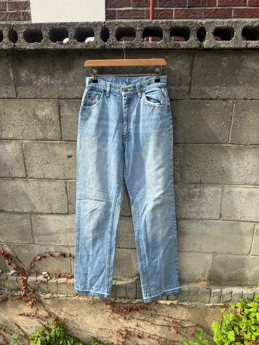 70s Lee ヴィンテージ ブーツカット ライトブルー デニム パンツ 28