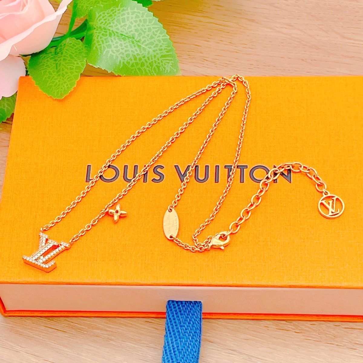 ◇ルイヴィトン◇清掃消毒済 LOUIS VUITTON M00596 LVアイコニック ネックレス ブランド TE1213 ゴールド