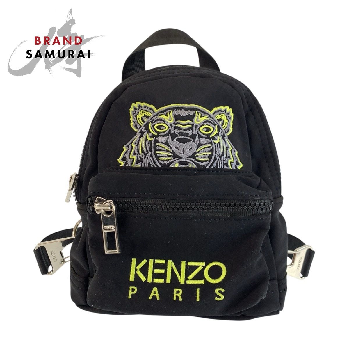 KENZO ケンゾー タイガー 刺繍 ブラック 黒 シルバー金具 ナイロン