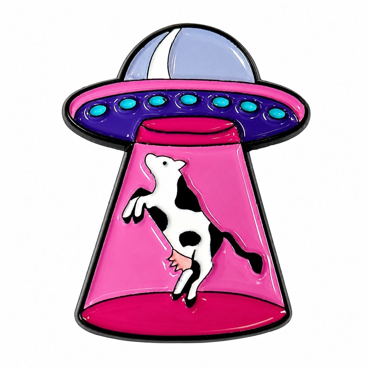 UFO キャトルミューティレーション ピンバッジ 】 牛 アブダクション