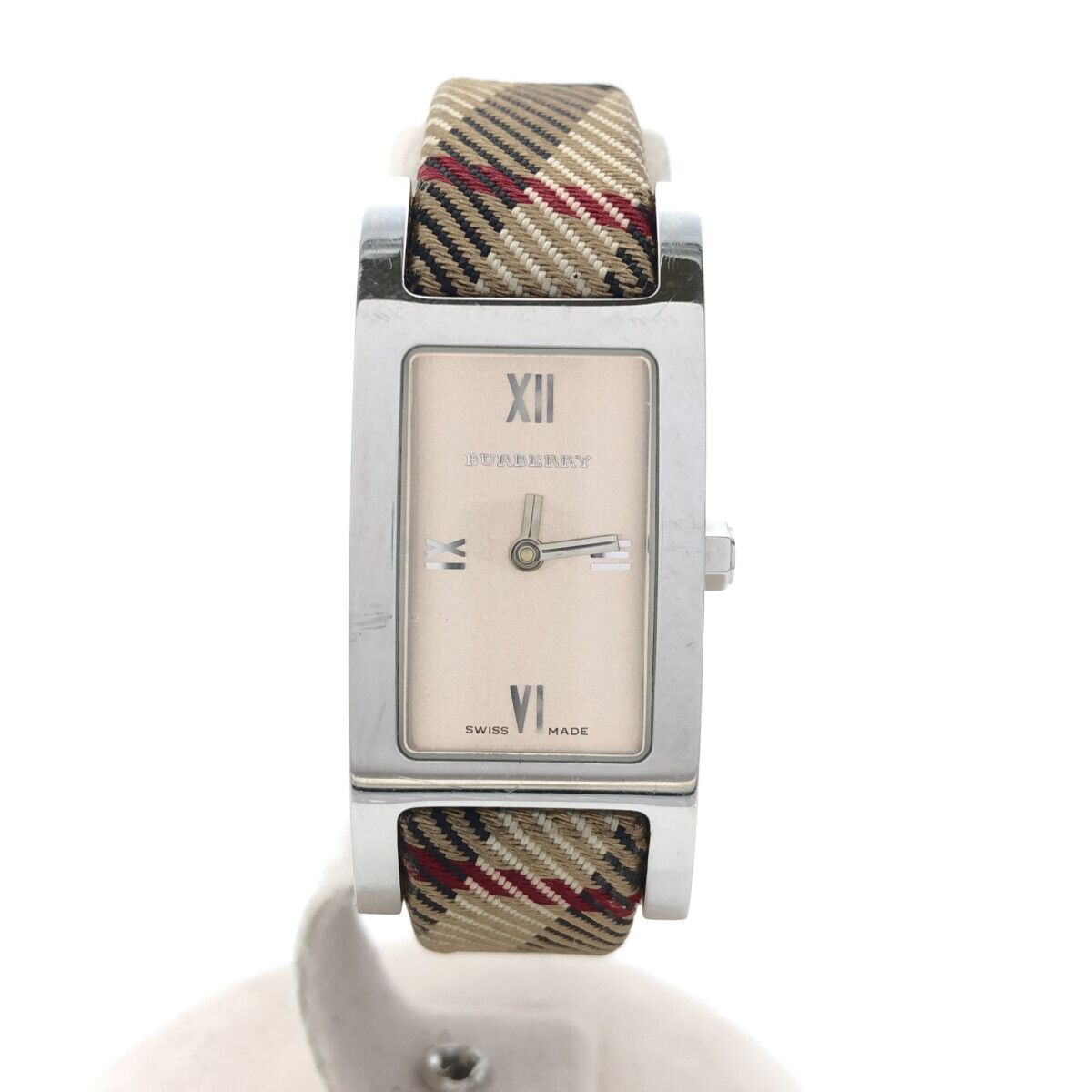 稼働 腕時計 BURBERRY バーバリー BU1510 ノバチェック柄 シャンパンゴールド色文字盤 2026.5電池交換済 J16