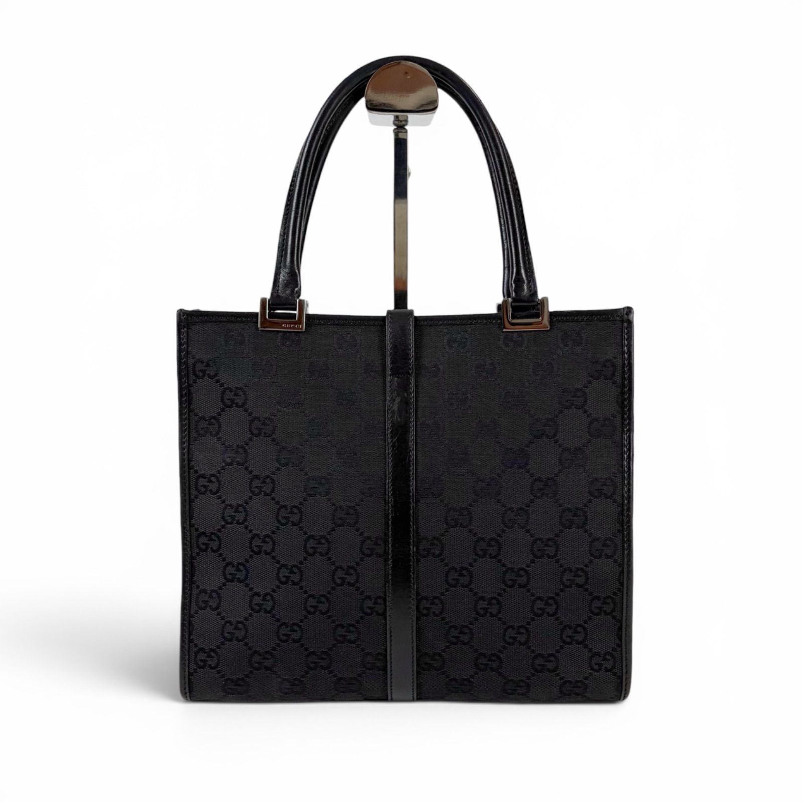 バッグ GUCCI ハンドバッグ ジャッキー GGキャンバス ミニトート ブラック