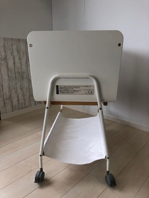 クリーニング済み 説明書付リリワゴン2 ホワイトベビーベッド