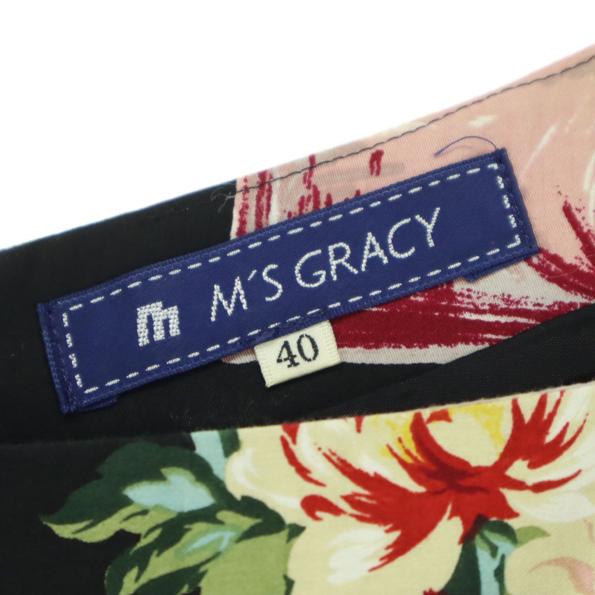 M'S GRACY エムズグレイシー 日本製 総柄 花柄 ノースリーブ ロング