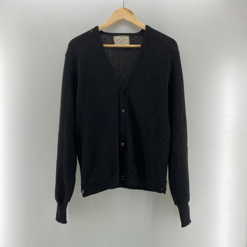 【中古】 Pebble Beach 60s アルパカ カーディガン ブラック M相当 ※穴あり　ペブルビーチ[24]