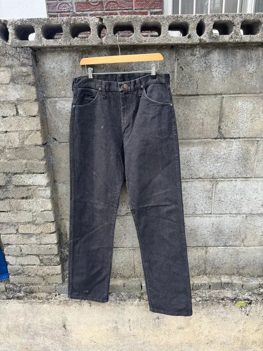 70 80s Wrangler(ラングラー) ヴィンテージ ブラックジーン カウボーイ CUT デニム パンツ