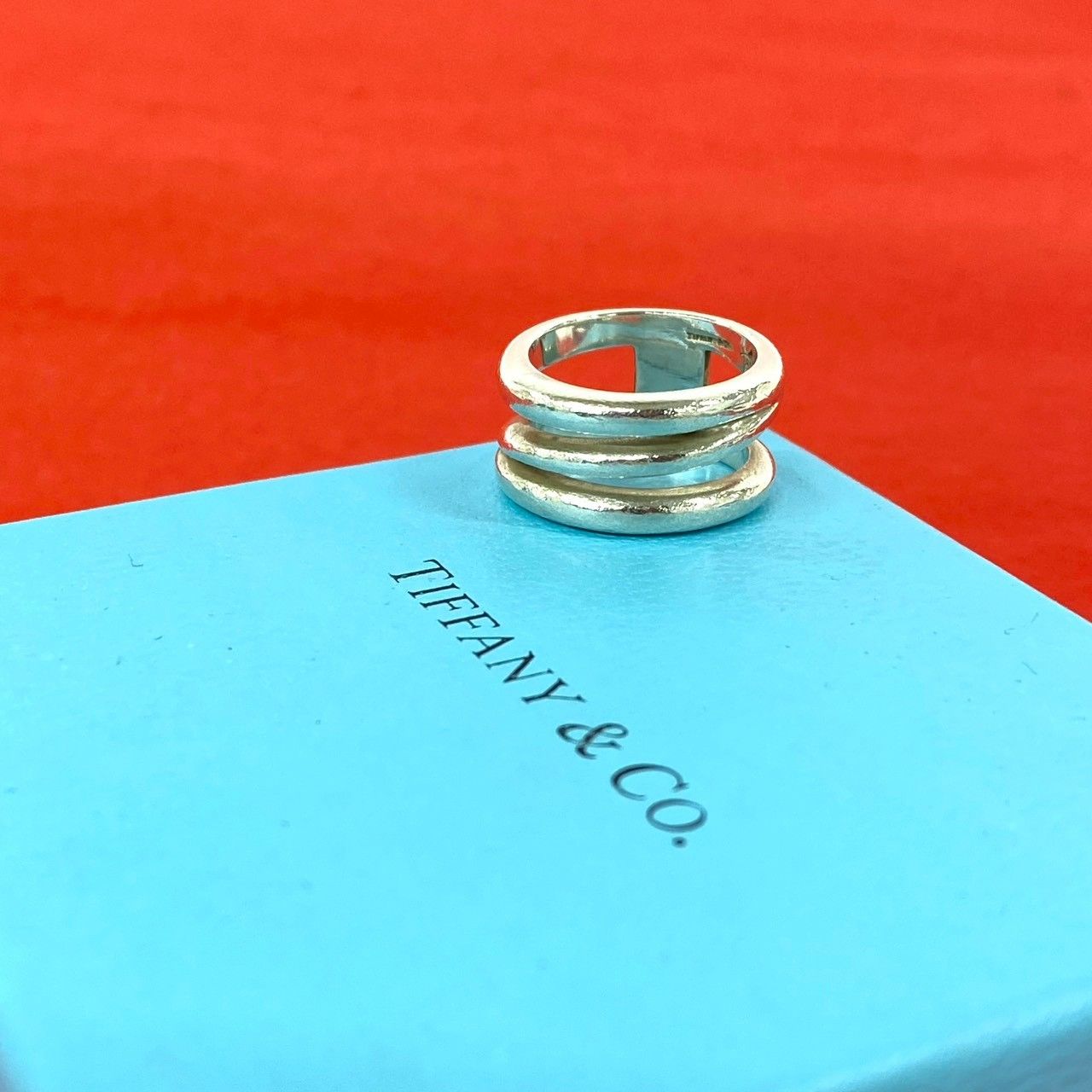極 美品 TIFFANY&Co. ティファニー ダイアゴナル リング シルバー925