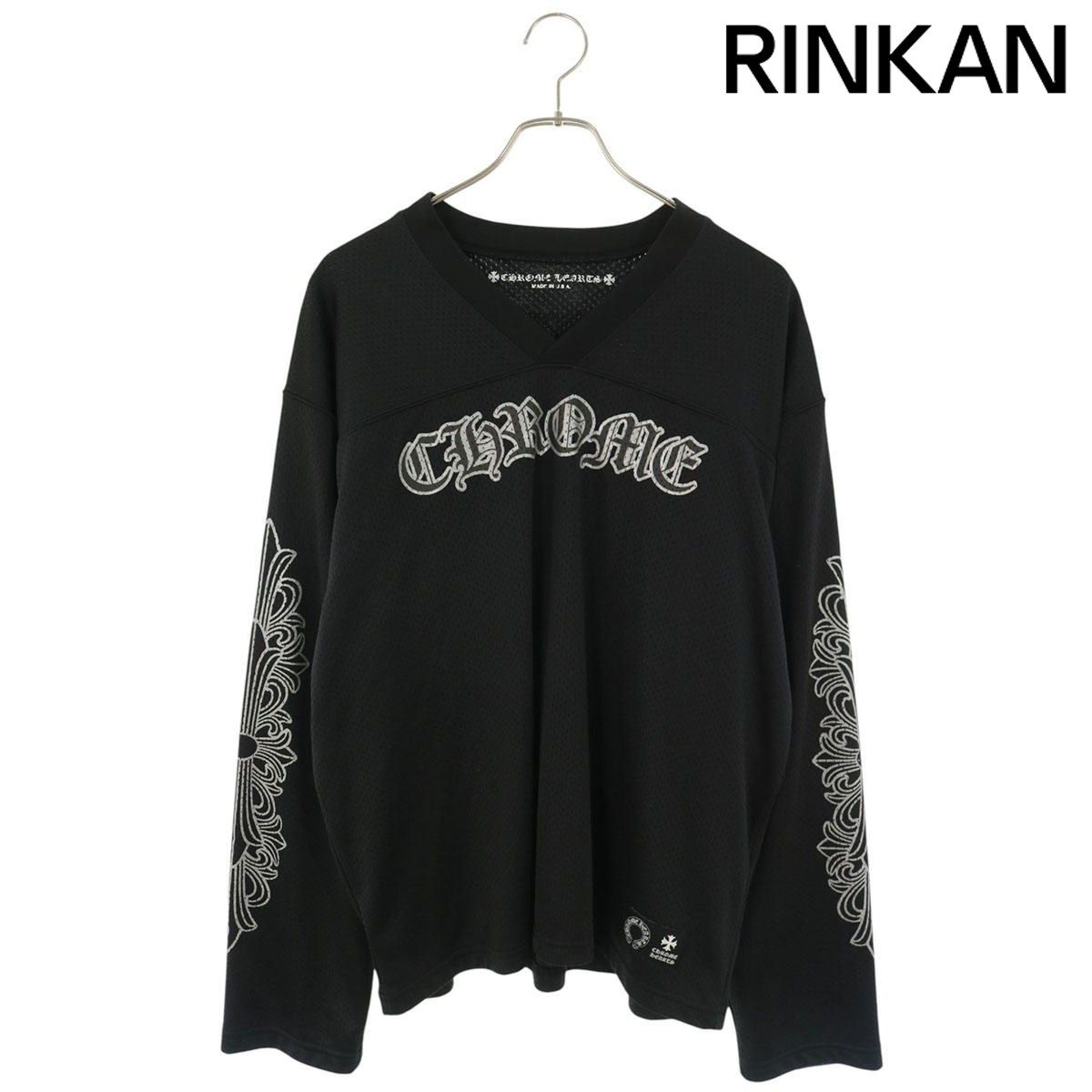 クロムハーツ MESH WARM UP JERSEY CHプリントメッシュ長袖カットソー メンズ L