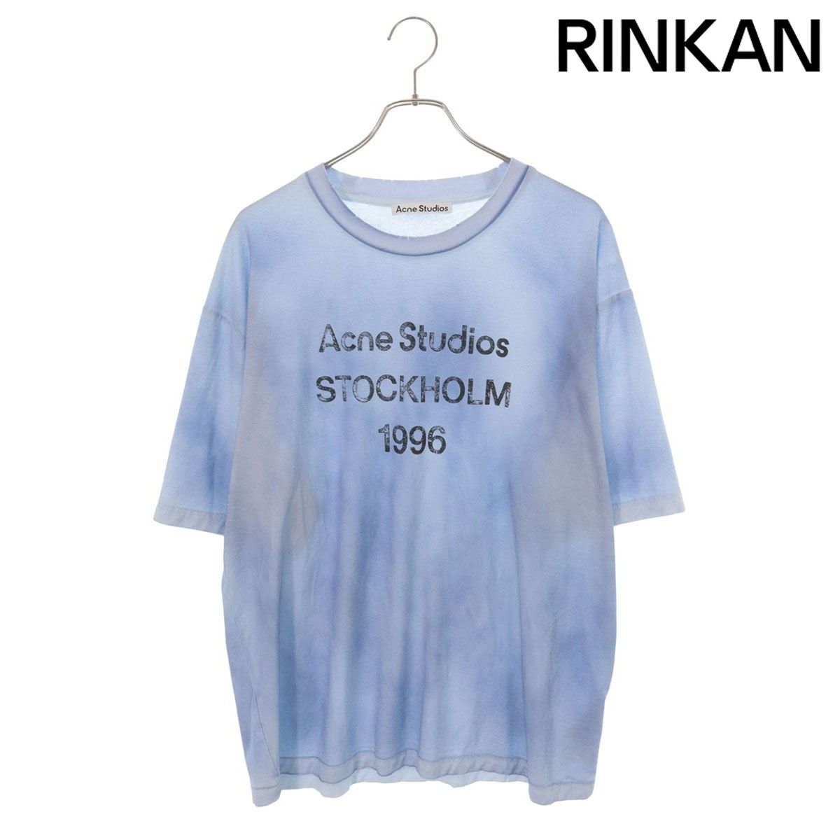 アクネストゥディオズ FN-UX-TSHI000013 ロゴプリントリラックスフィットヴィンテージ加工Tシャツ メンズ M