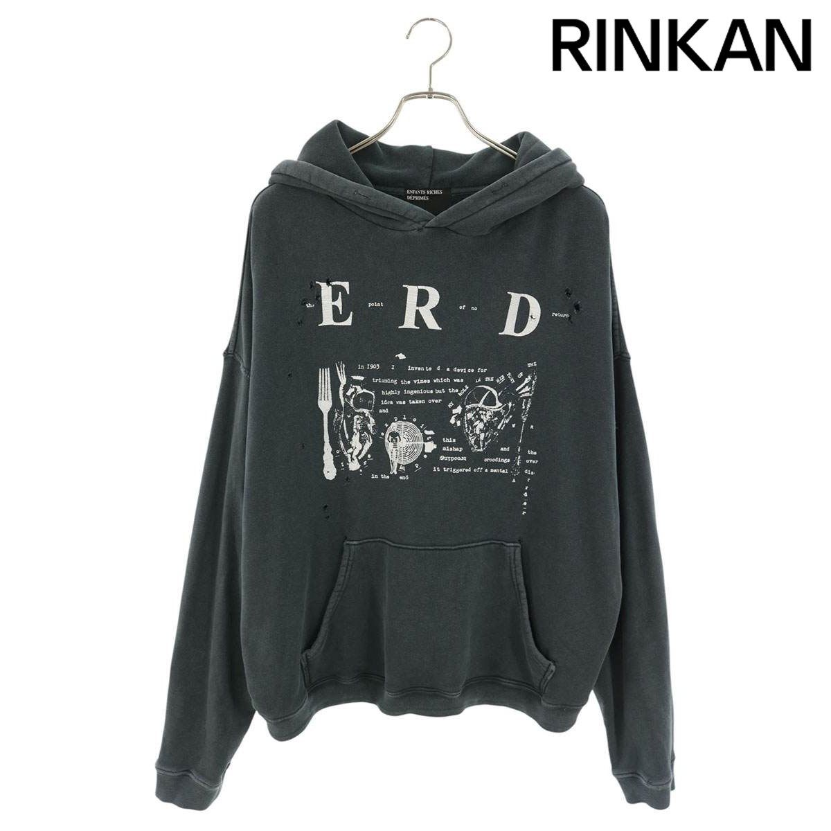 アンファンリッシュデプリメ MY ROLE IN THE WAR HOODIE ダメージ加工フロントデザインパーカー メンズ M