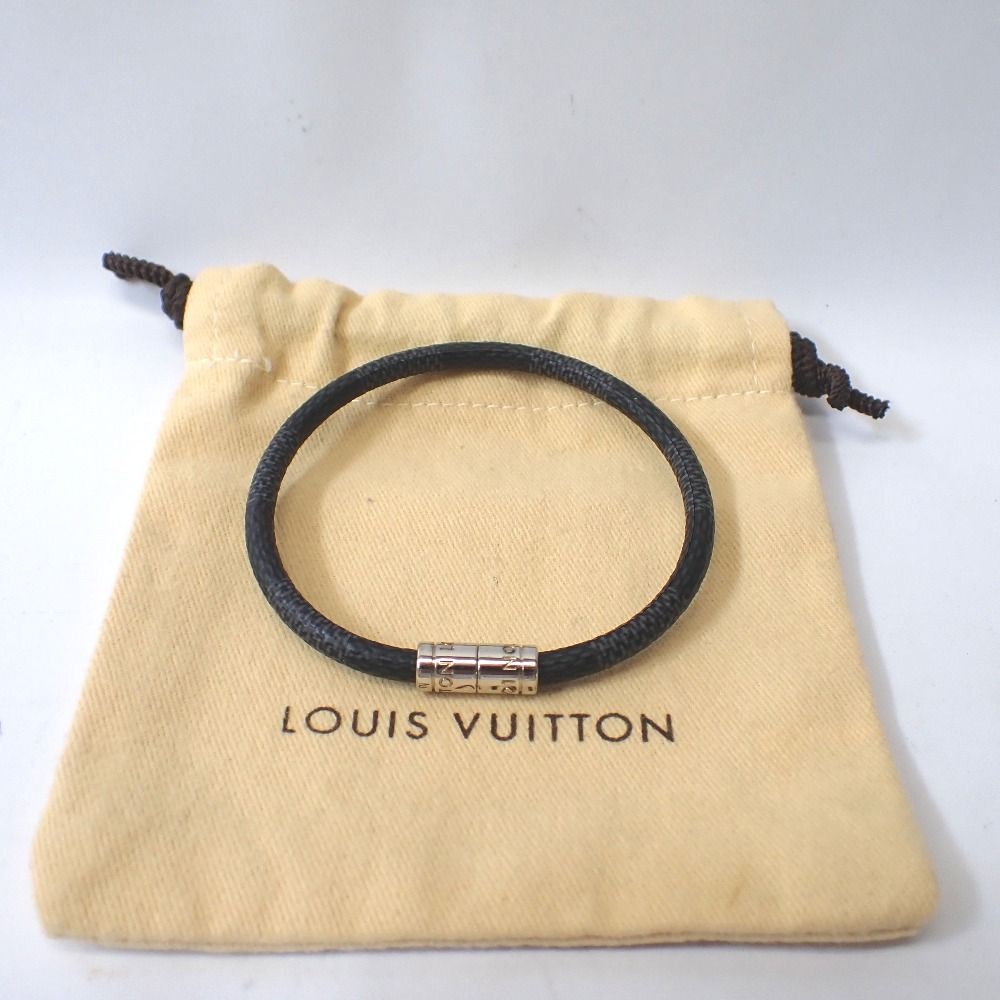 Ft645482 ルイ・ヴィトン ブレスレット ブラスレ キープイット ダミエ・グラフィット M6609E メンズ LOUIS VUITTON 中古