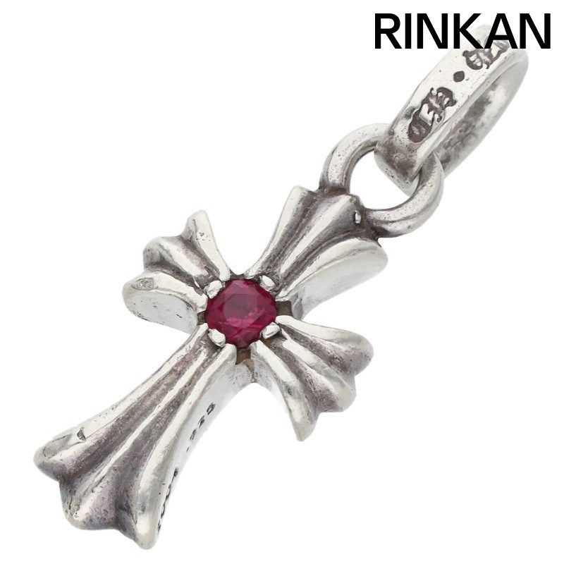 クロムハーツ CRS BBYFAT RUBY/ベイビーファット 1ルビー/チャーム/シルバーネックレストップ メンズ