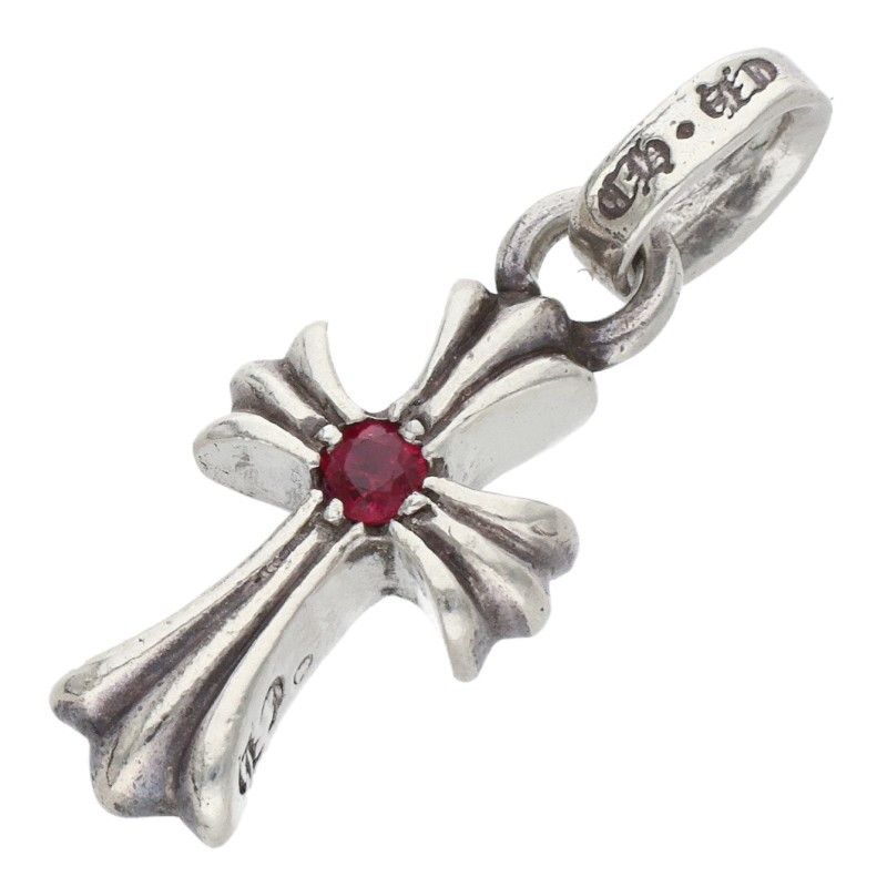 クロムハーツ CRS BBYFAT RUBY/ベイビーファット 1ルビー/チャーム/シルバーネックレストップ メンズ クロムハーツ CRS BBYFAT RUBY/ベイビーファット 1ルビー/チャーム/シルバーネックレストップ メンズ