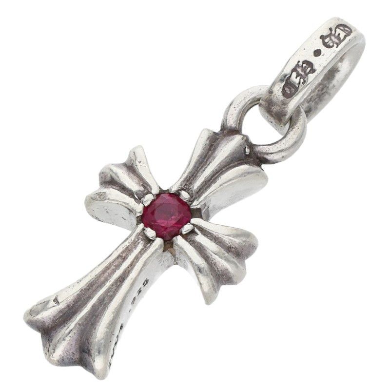 クロムハーツ CRS BBYFAT RUBY/ベイビーファット 1ルビー/チャーム/シルバーネックレストップ メンズ クロムハーツ CRS BBYFAT RUBY/ベイビーファット 1ルビー/チャーム/シルバーネックレストップ メンズ