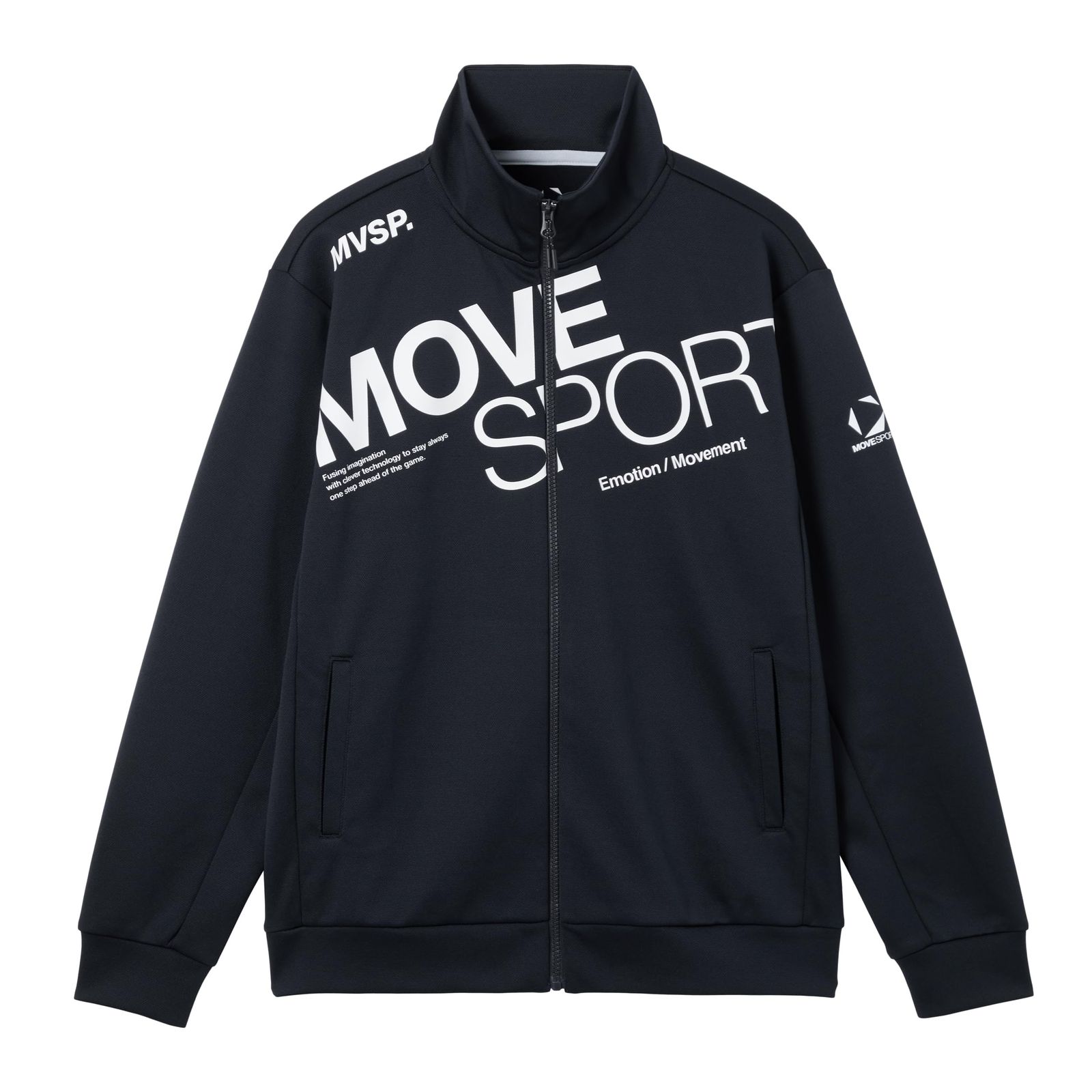 ムーブスポーツ(MOVESPORT) ACTIVE SUITS 鹿の子ジャージ ジャケット ネイビー ST5FJG10M-NV