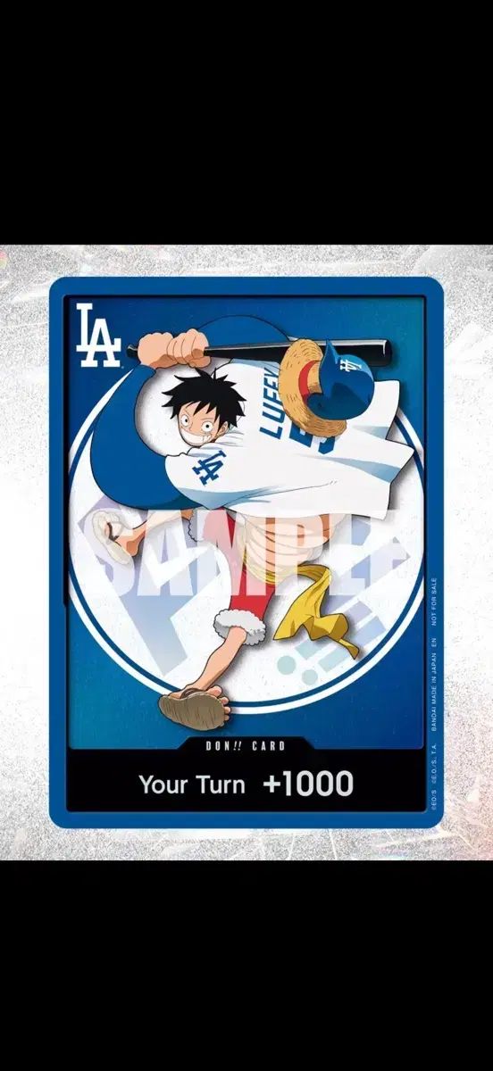 ONE PIECE ルフィ LA ドジャーズ コラボ カード 先注文